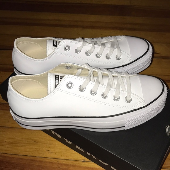 converse platform white leather